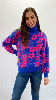 Sweater Adara Azul y Fucsia