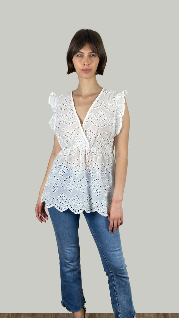 Polera Florencia Blanca