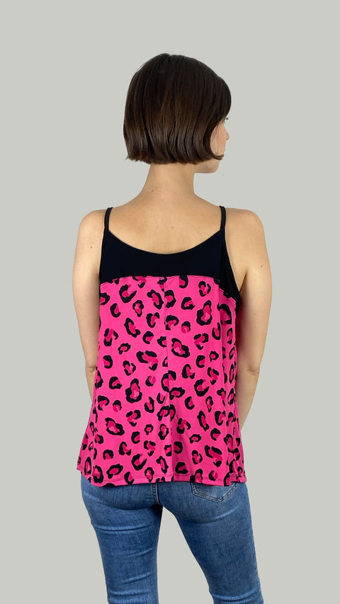 Polera Coni Print Fucsia