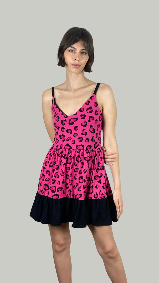 Vestido Vilma Print Fucsia