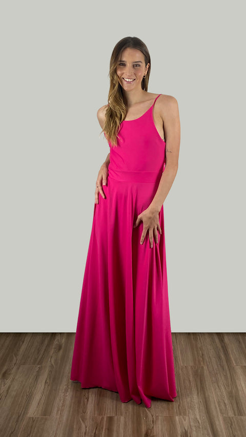 Vestido Isabel Fucsia