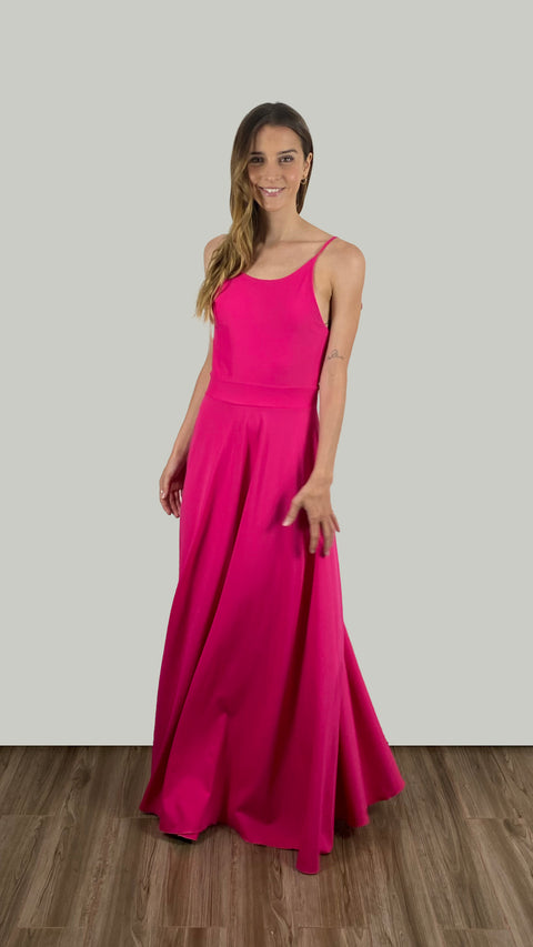 Vestido Isabel Fucsia