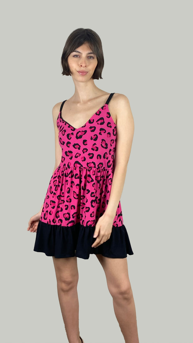 Vestido Vilma Print Fucsia