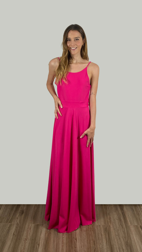 Vestido Isabel Fucsia