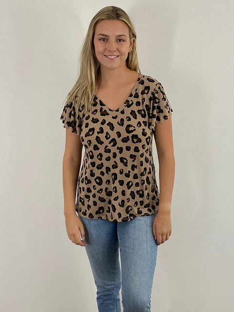 Polera Carmen Print Beige