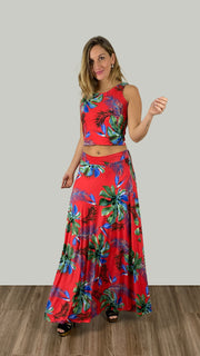 Conjunto Julieta Rojo Tropical